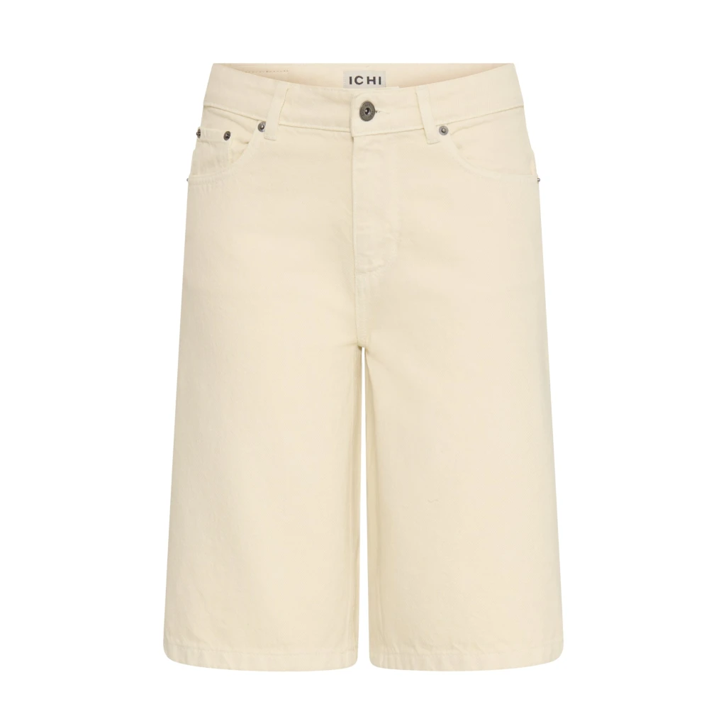 Ichi Women's Beige Denim Shorts - Denim Shorts - Xl - Shorts