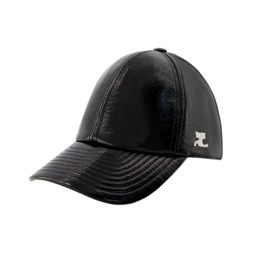 Courrèges Vinyl Cap Katoen Zwart Black Unisex