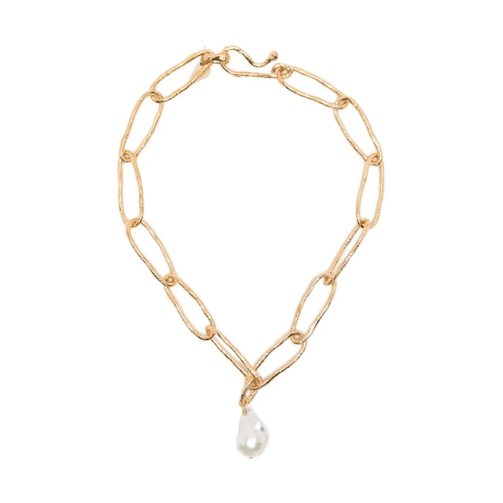 Forte Forte Women's Yellow Sculptural Necklace With Pearl Detail