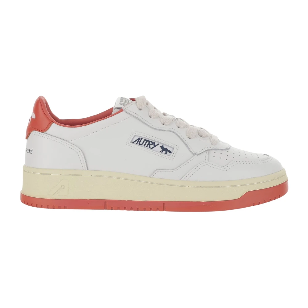 Autry Women's White Leather Low Top Sneakers