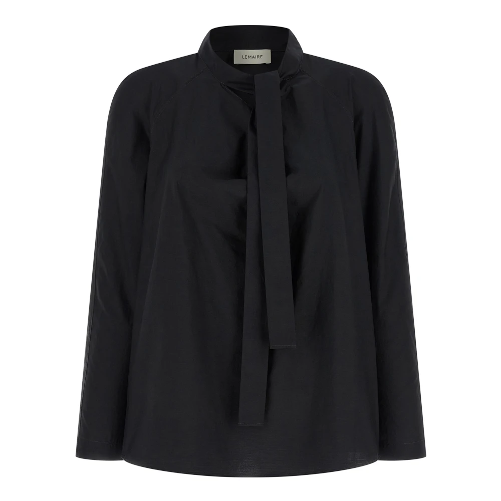 Lemaire Black Blouses, Female, S, Ascot Blouse