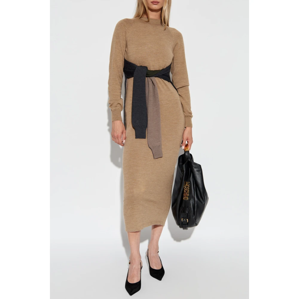 Moschino Wollen jurk Beige Dames