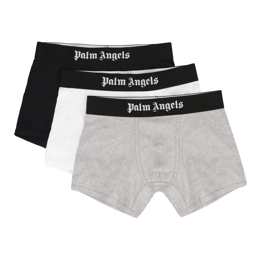 Palm Angels Katoenen Boxershorts met Logo Print Multicolor Heren