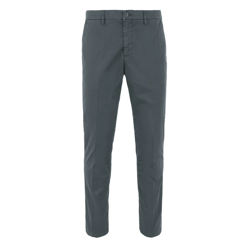Bomboogie Men's Blue Slim Fit Chino Trousers In Stretch Cotton - Chinos - W31 - Trousers