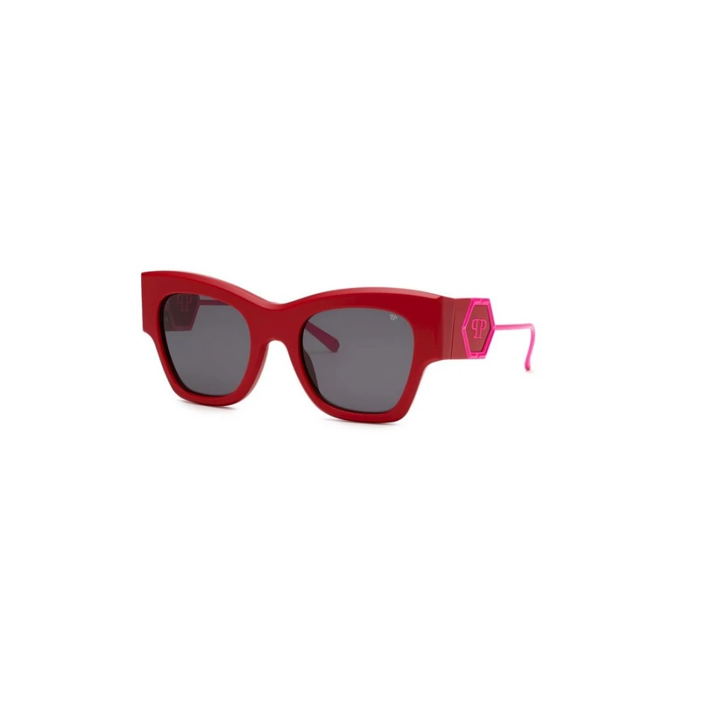 Shiny Full RED Solbriller med Smoke Linser