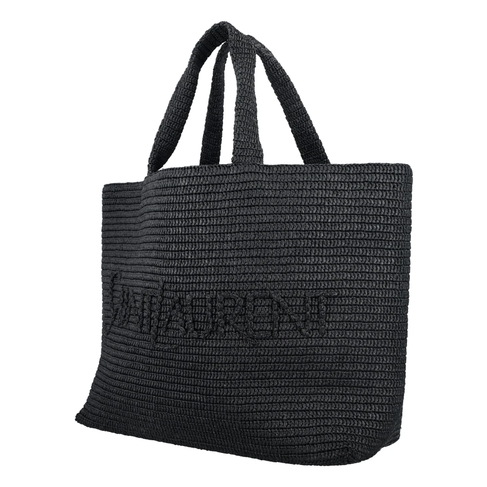 Saint Laurent Zwarte Reis Tote Tas Ss24 Black Heren