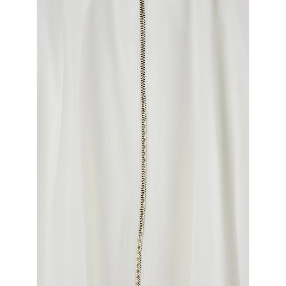 Semicouture Witte rits voor katoenen rok White Dames