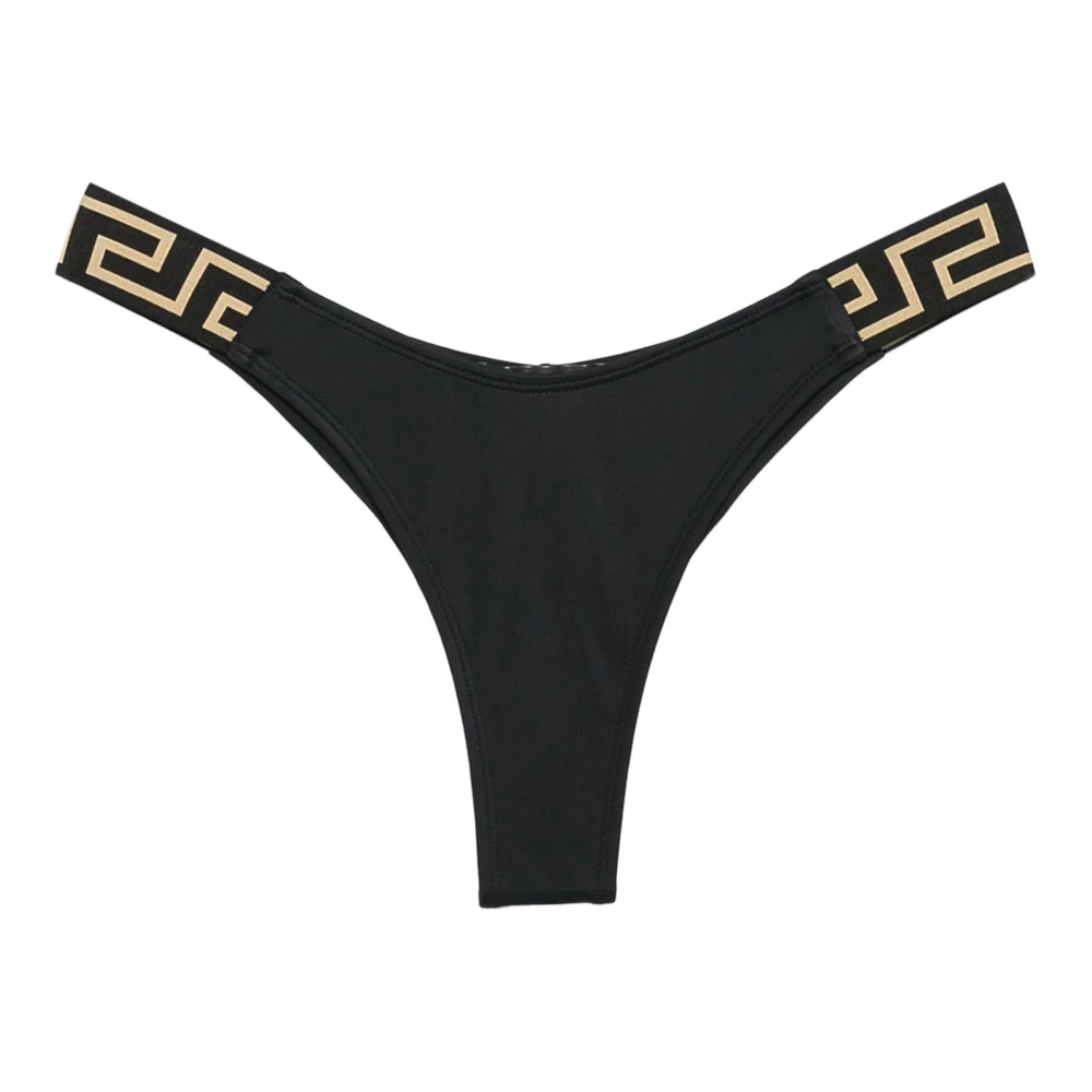 Versace Women's Black Greca Border Bikini Bottoms - Bikinis - Xl - Swimwear