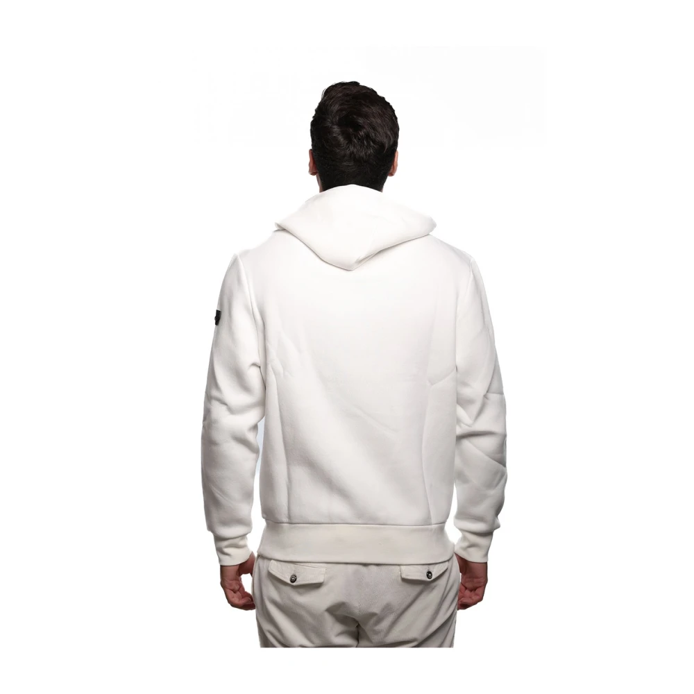 Peuterey Witte Katoen Polyester Hoodie Raku GR 02 White Heren