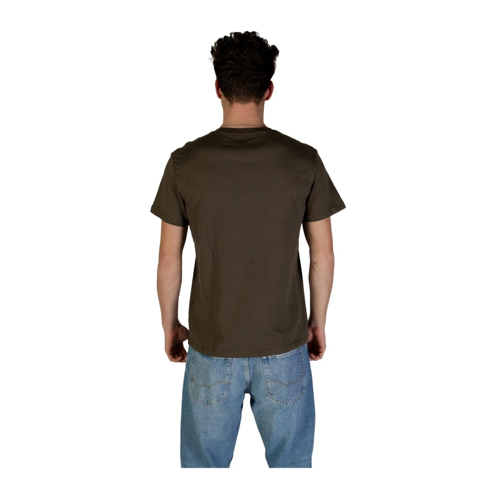 Tommy Jeans Groene Katoenen T-shirt met korte mouwen Green Heren