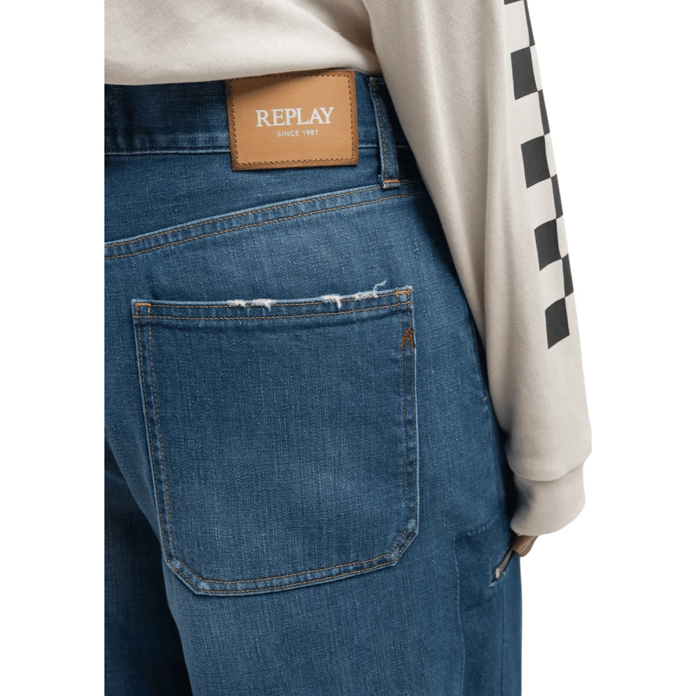 Replay Denim Shorts Blauw Blue Dames