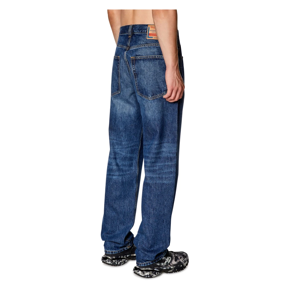 Diesel Street Style Straight Jeans Blue Heren