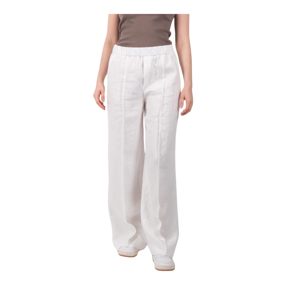 Drykorn Women's White Wide Trousers, W25 L32, Stylish Wide Trousers