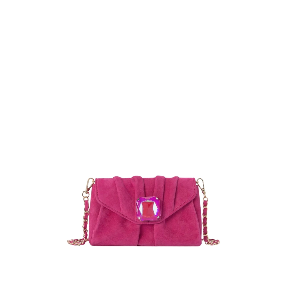 Alma en Pena Vierkante Diamanten Schoudertas Pink Dames