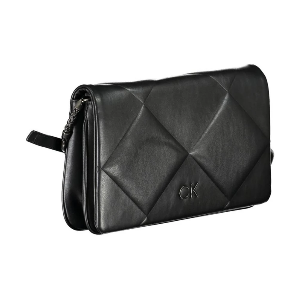 Calvin Klein Verstelbare handtas met 2 compartimenten Black Dames