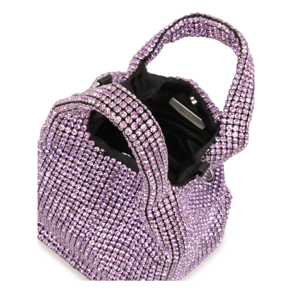 Kazar Paarse handtas bedekt met zirkonen Purple Dames