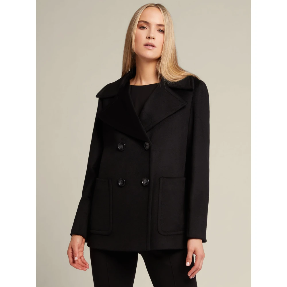 Elena Mirò Luxe dubbelrij Caban Black Dames