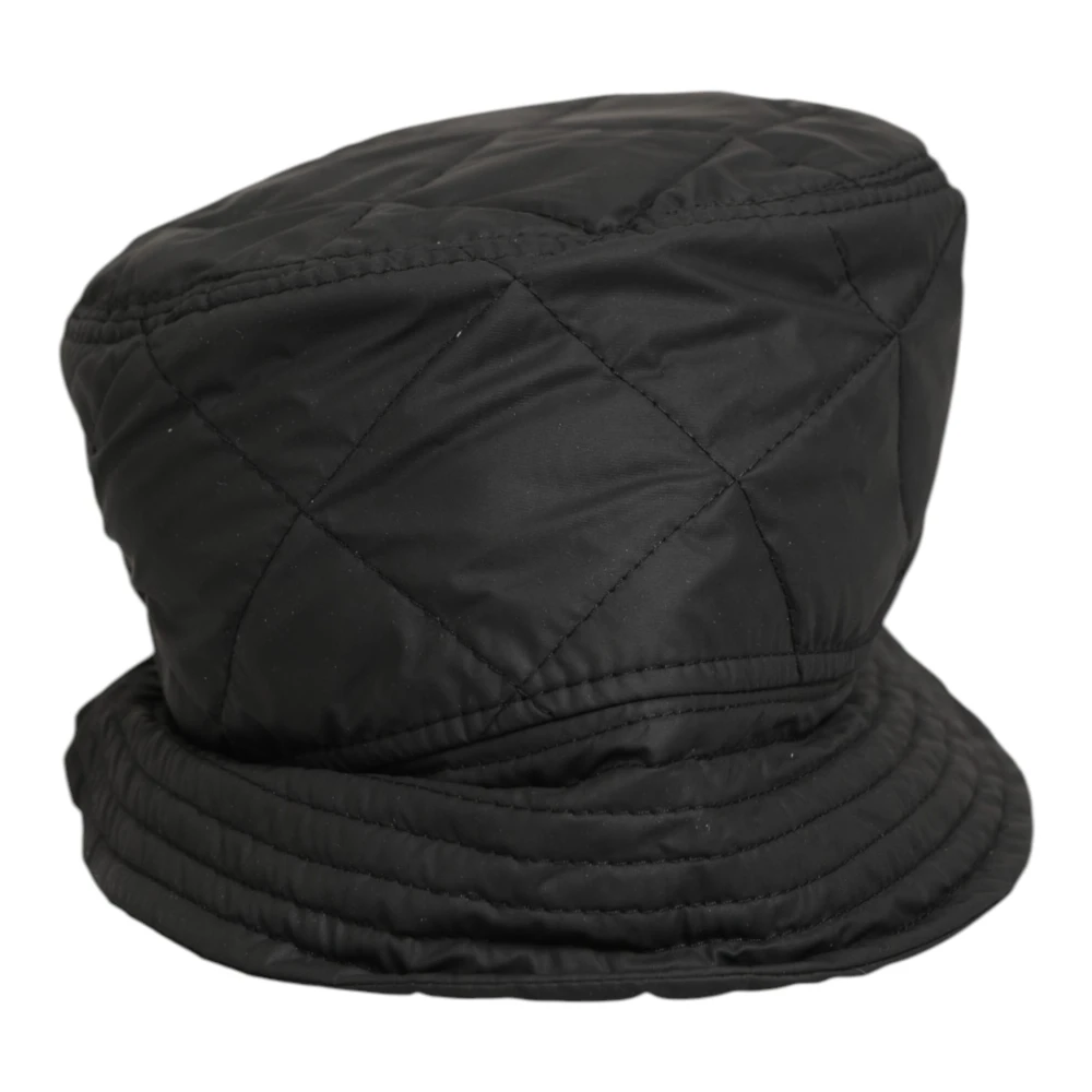 Dolce & Gabbana Unisex Black Quilted Nylon Bucket Hat
