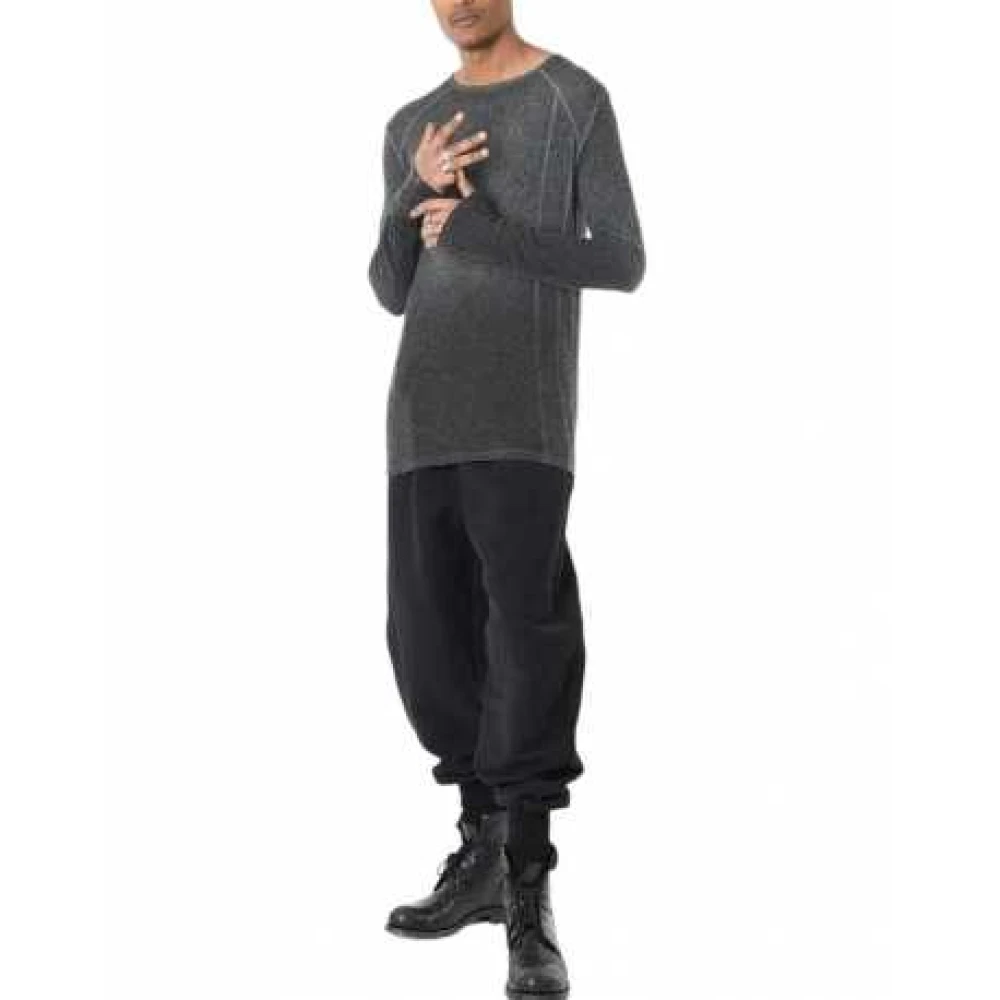 La Haine Inside Us Grijze Wol Viscose Koud Geverfde Trui Lm264 Gray Heren