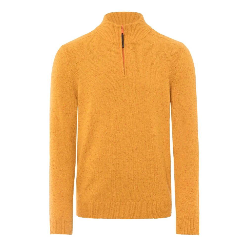 BRAX Heren trui Style Steffen Tijdloze elegantie met trendy kleuren Yellow Heren