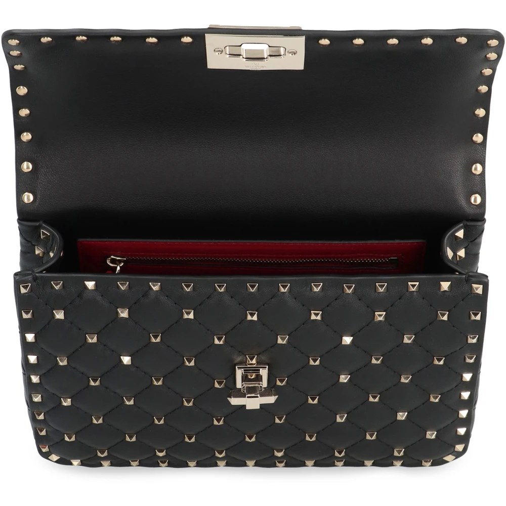 Valentino Spike Rockstud Leren Handtas Black Dames