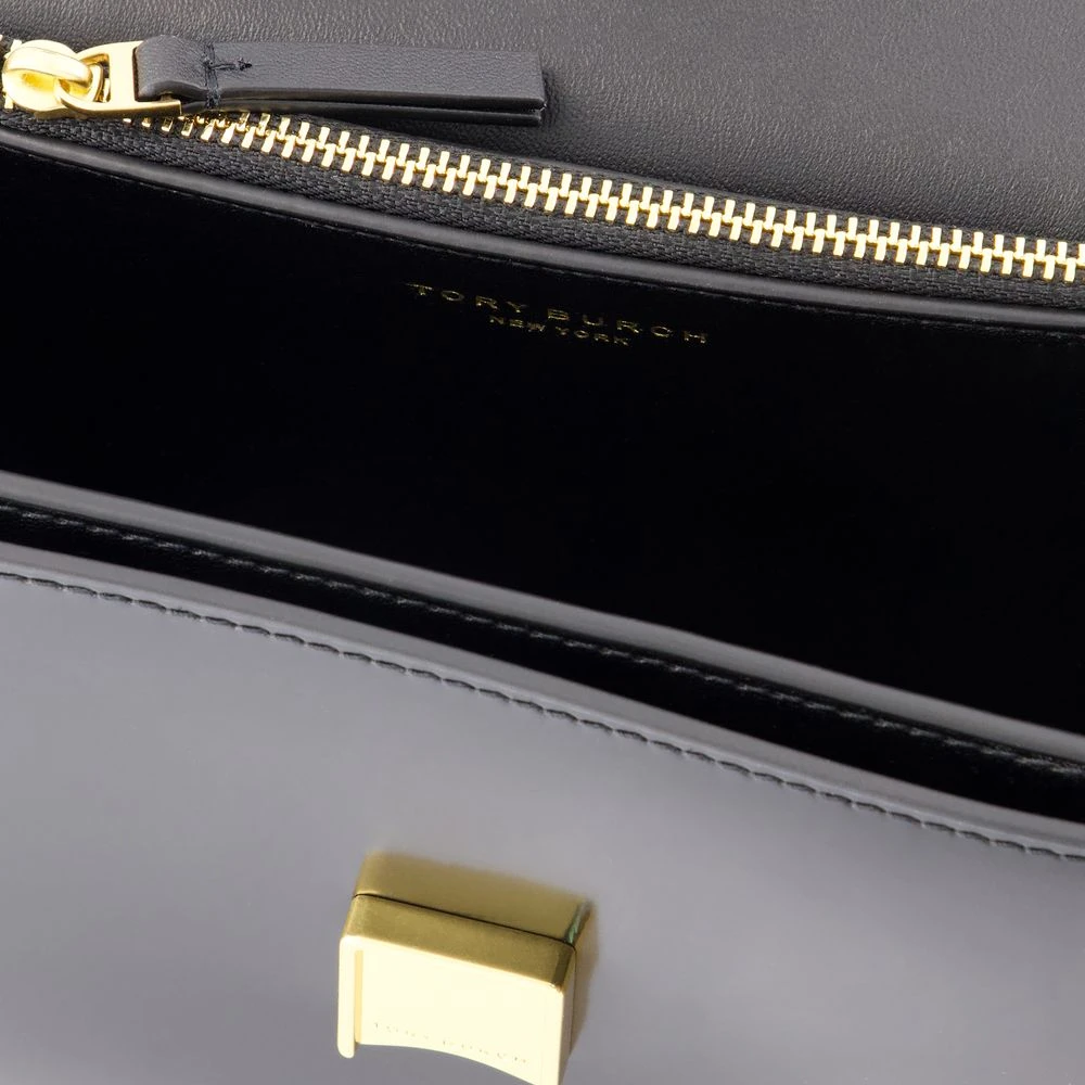 TORY BURCH Omkeerbare schoudertas in zwart leer Black Dames