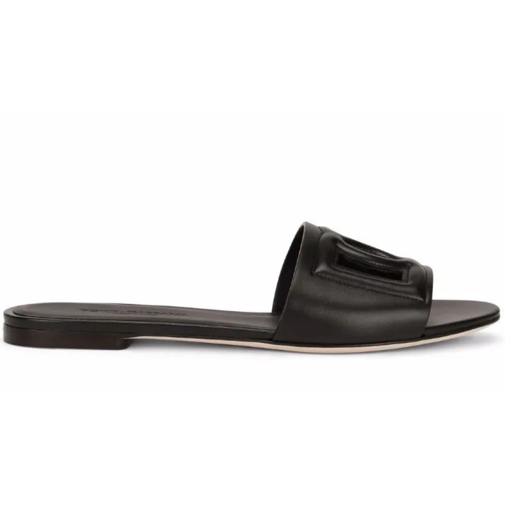 Dolce & Gabbana Women's Black Sandals - Sliders - 5 Uk - Shoes