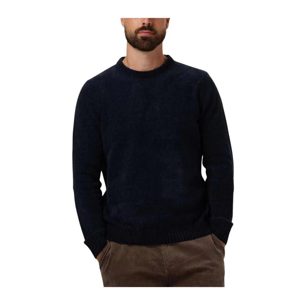 Anerkjendt Blauwe Chenille Gebreide Trui Blue Heren