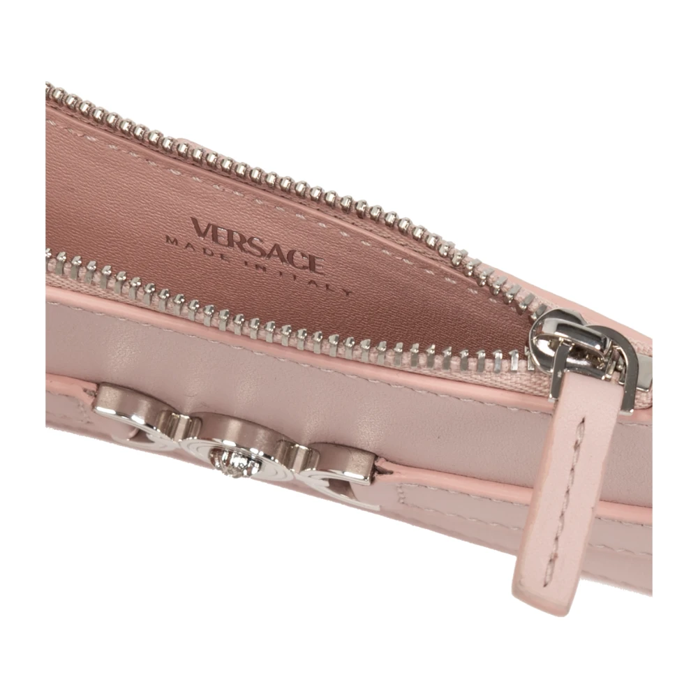 Versace Leren kaarthouder Pink Dames