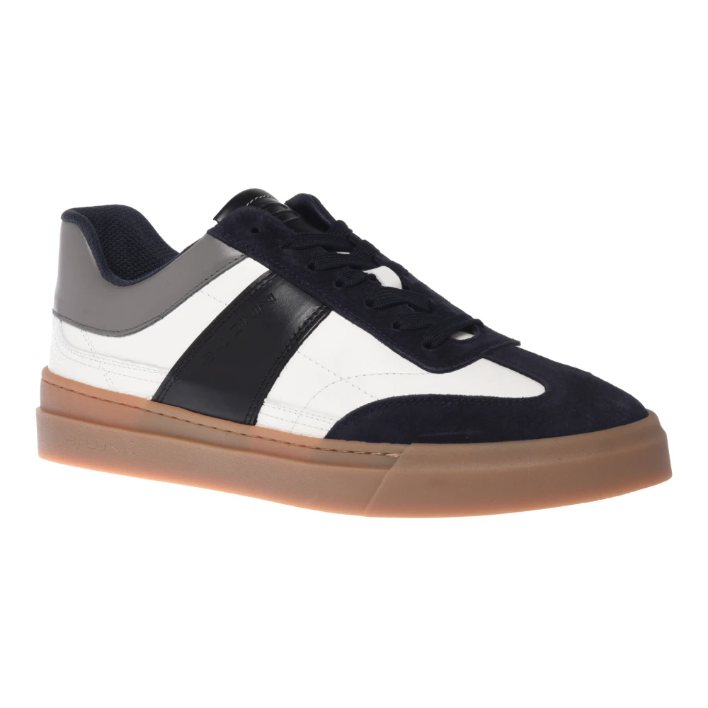 Baldinini Trainers in white and blue leather and suede Multicolor, Herr