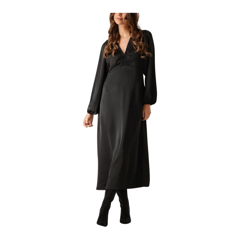 NEO NOIR Elegante Sateen Jurk voor Vrouwen Black Dames