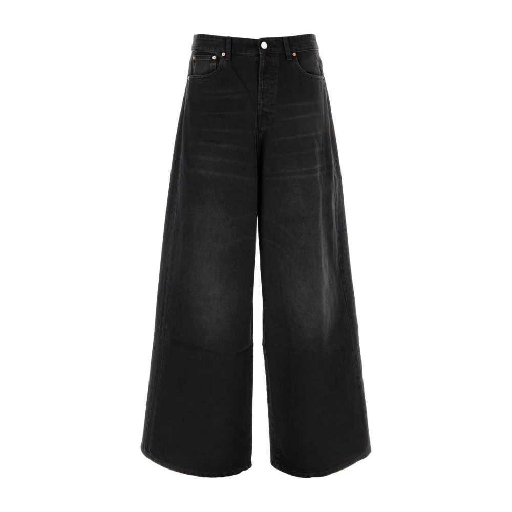 Vetements Wide Jeans Black Dames