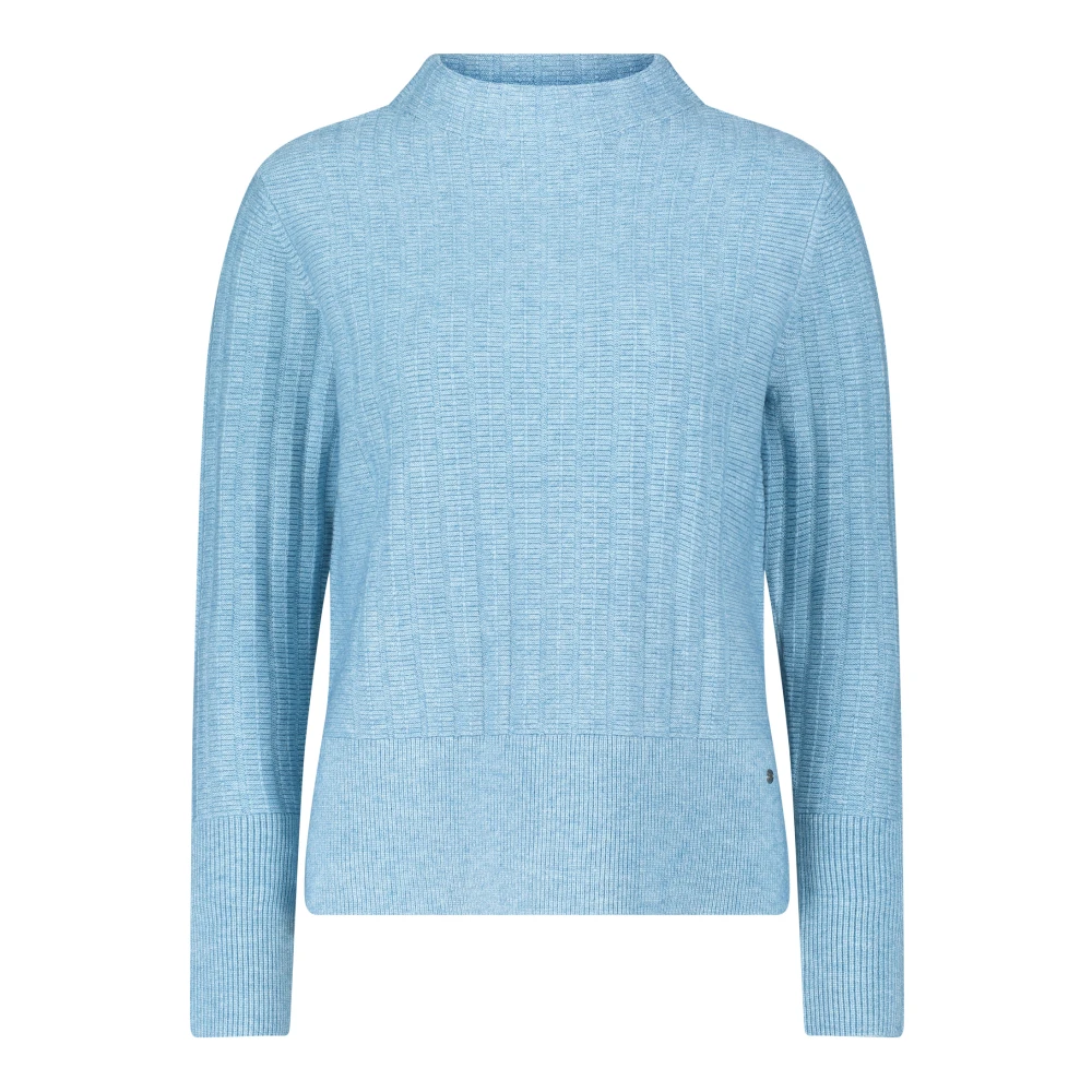 Betty & Co Gestructureerde Gebreide Trui Blue Dames