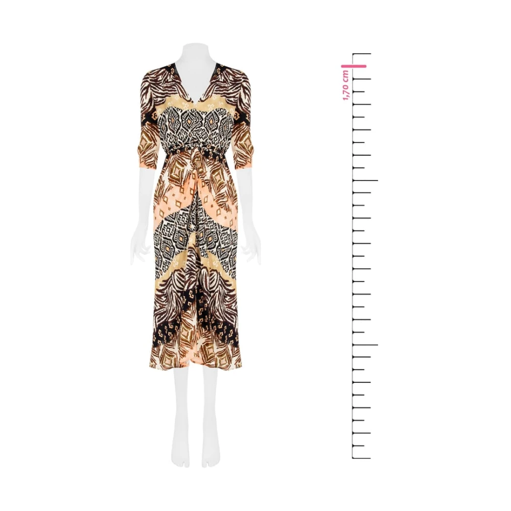 RINASCIMENTO Jurk met gekreukelde top en ritssluiting aan de achterkant Multicolor Dames