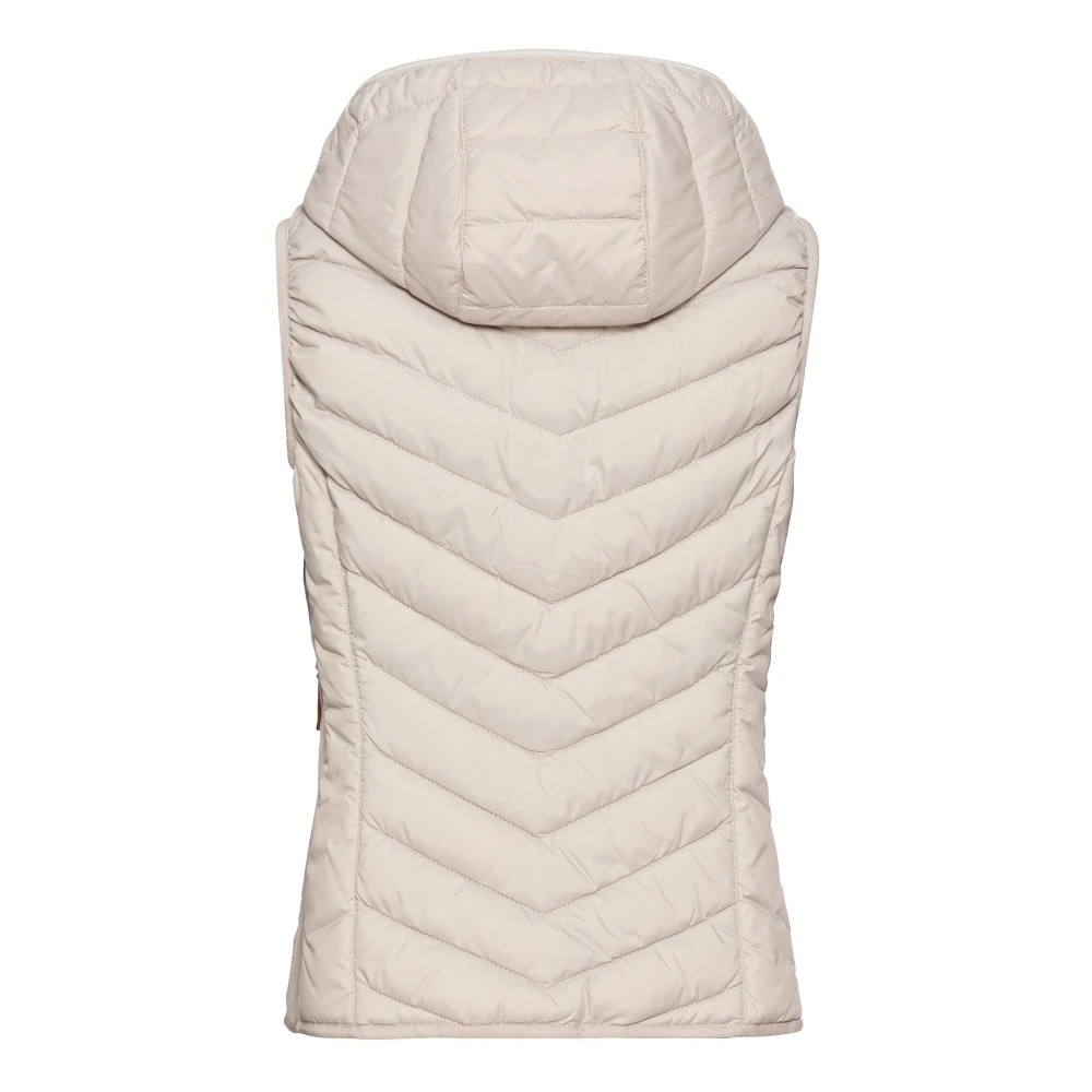 camel active Gerecycled Polyester Puffer Vest Beige Dames