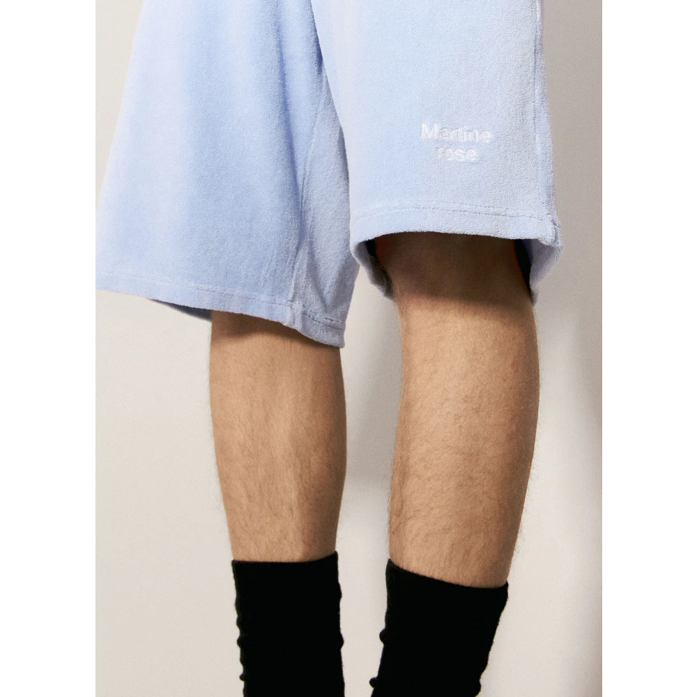 Martine Rose Terry Cloth Shorts Blue Heren