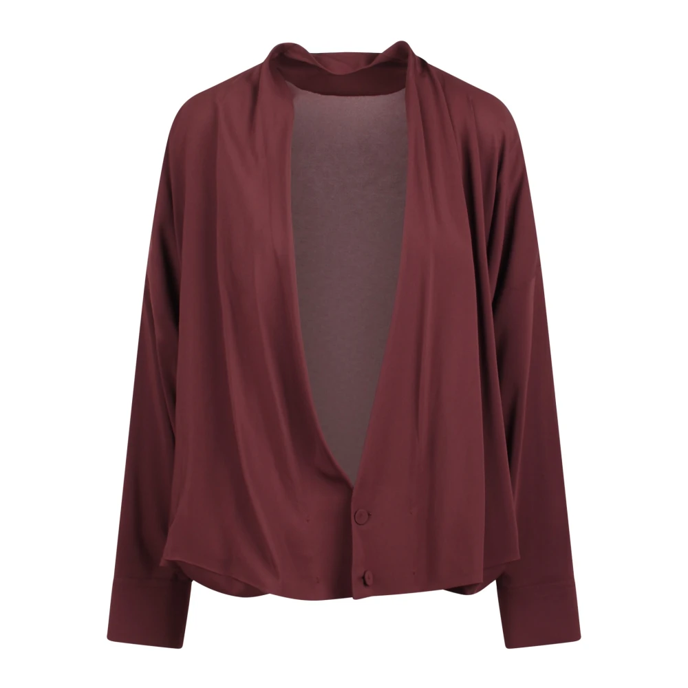 Philosophy di Lorenzo Serafini Gewrapte shirt met omslagmouwen Red Dames