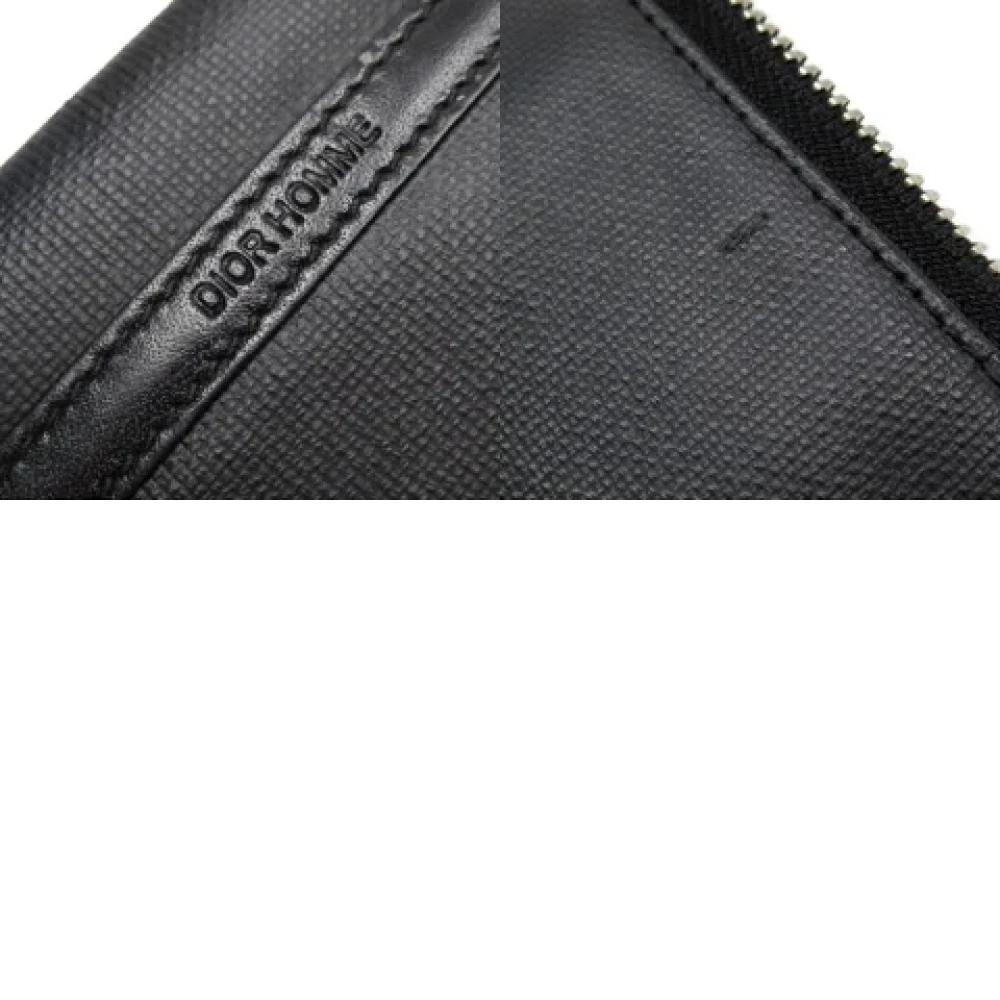 Dior Vintage Pre-owned Leather wallets Black Heren