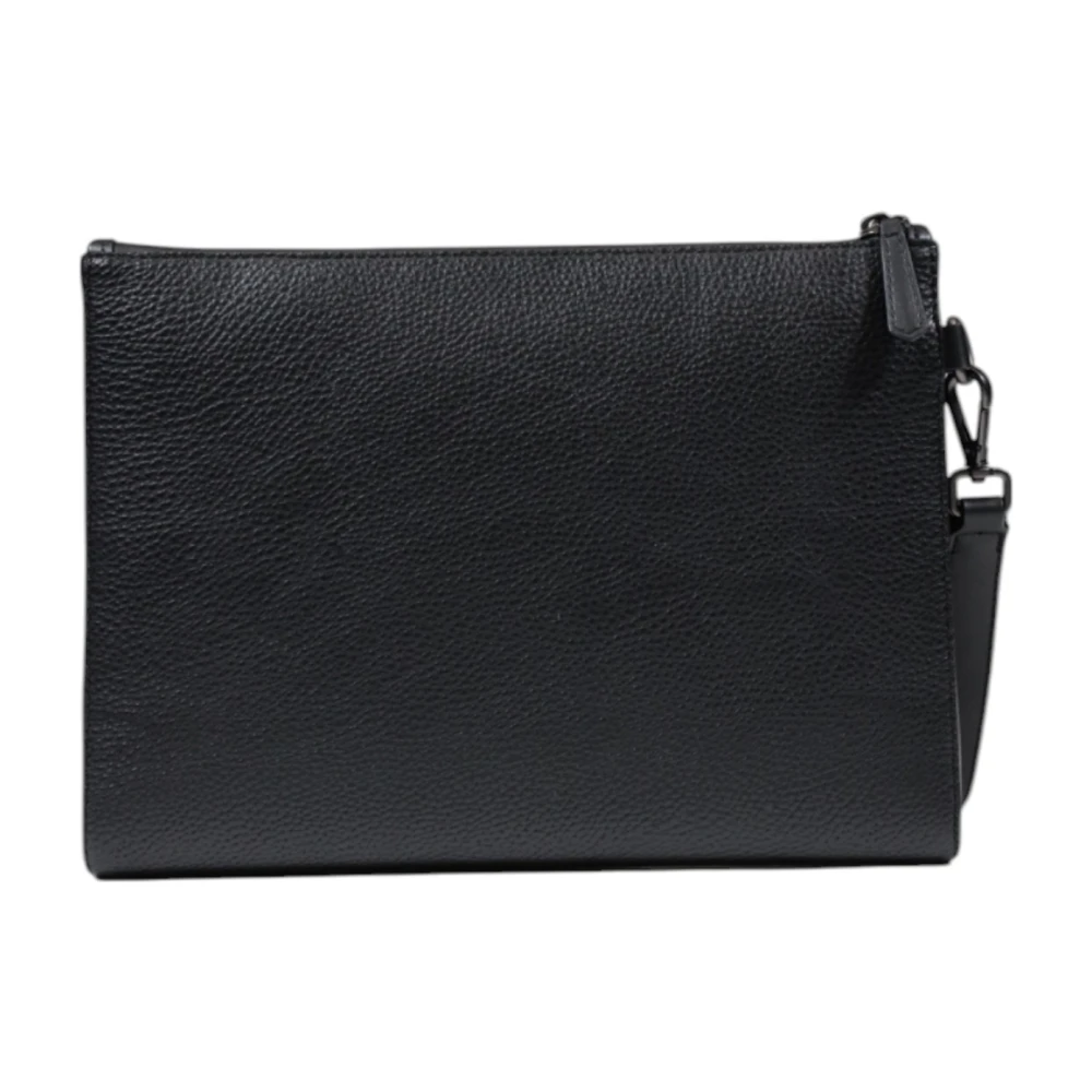 Tommy Hilfiger Zwarte rits handtas met binnenzakken Black Heren