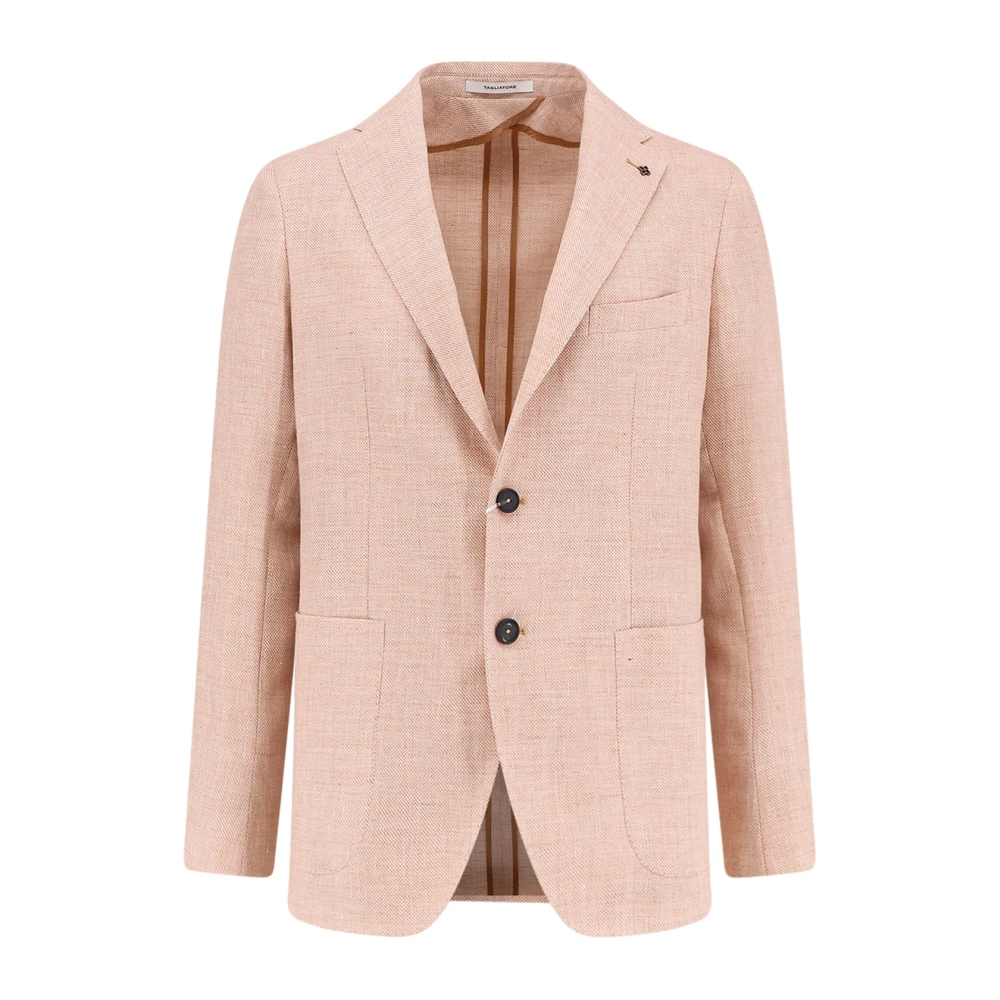 Tagliatore Men's Orange Blazers, S, Single-Breasted Blazer
