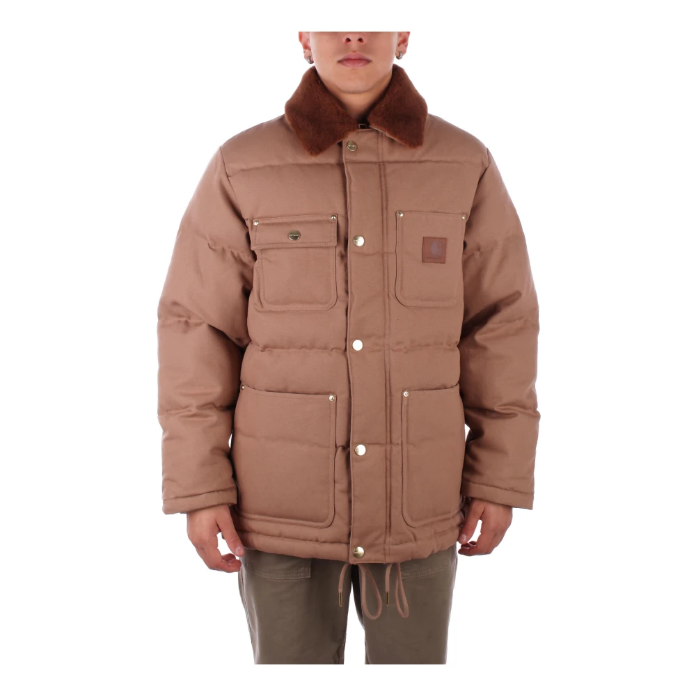 Carhartt WIP Voor Logo Ritsjas met Zakken Brown Heren