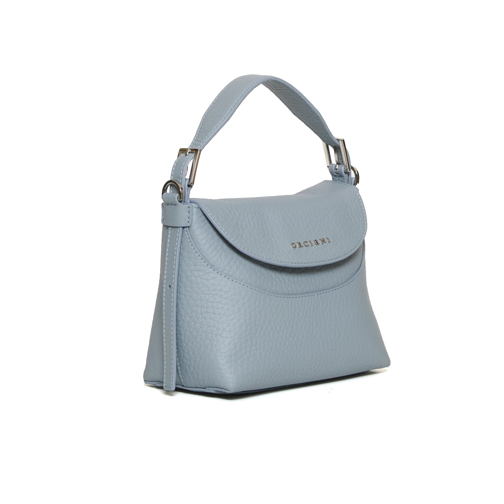 Orciani Elegante Blauwe Leren Handtas Green Dames