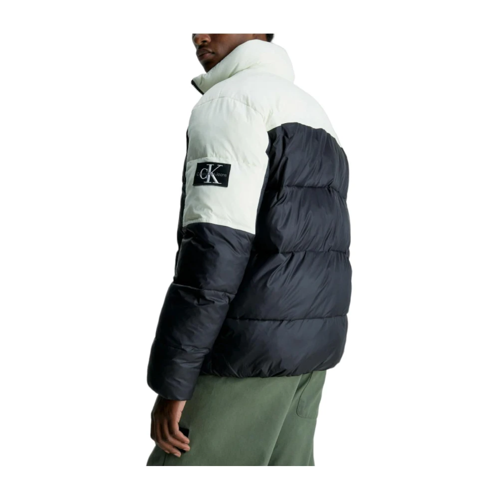 Calvin Klein Colorblock jack met hoge kraag Black Heren