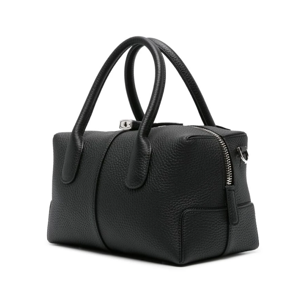 TOD'S Schoudertas van Korrelleer met Logopatch Black Dames