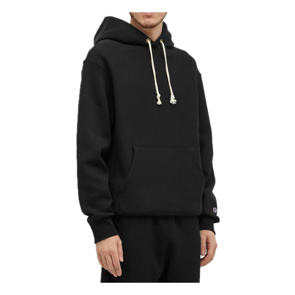Champion Geborstelde Fleece Hoodie Black Heren