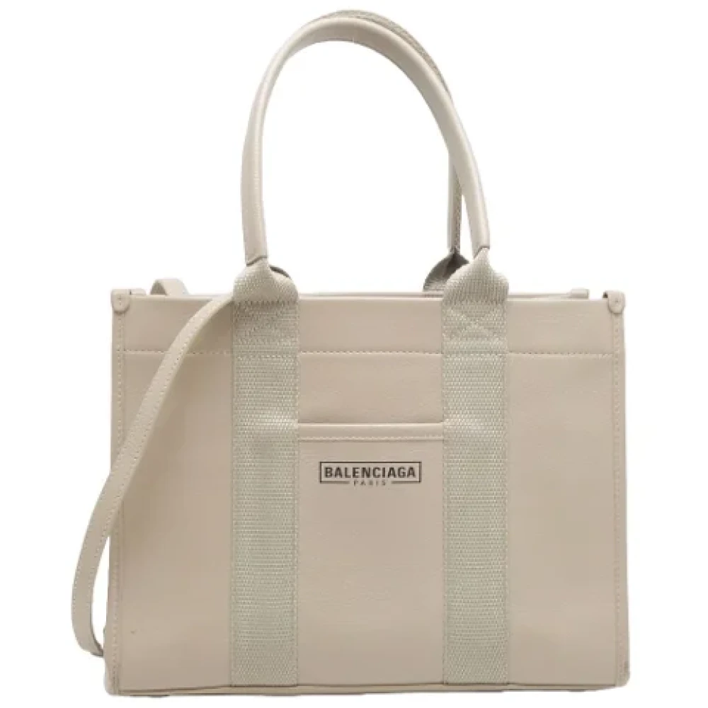 Balenciaga Vintage Pre-owned Canvas balenciaga-bags Beige Dames