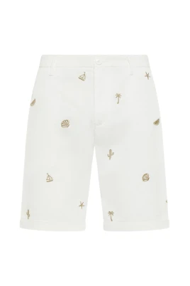 Chino Embroidery Pattern Shorts