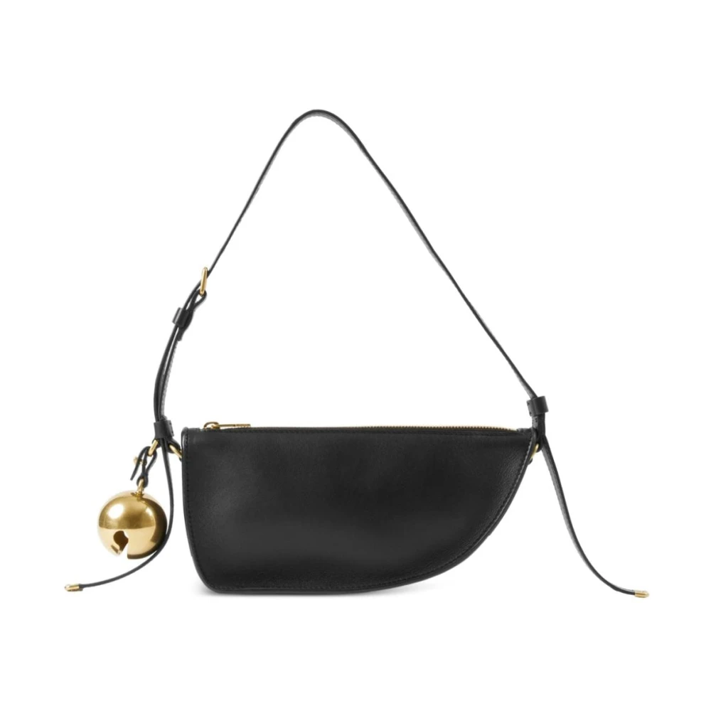 Burberry Women's Black Mini Shield Leather Shoulder Bag - Shoulder Bags - One Size - Bags
