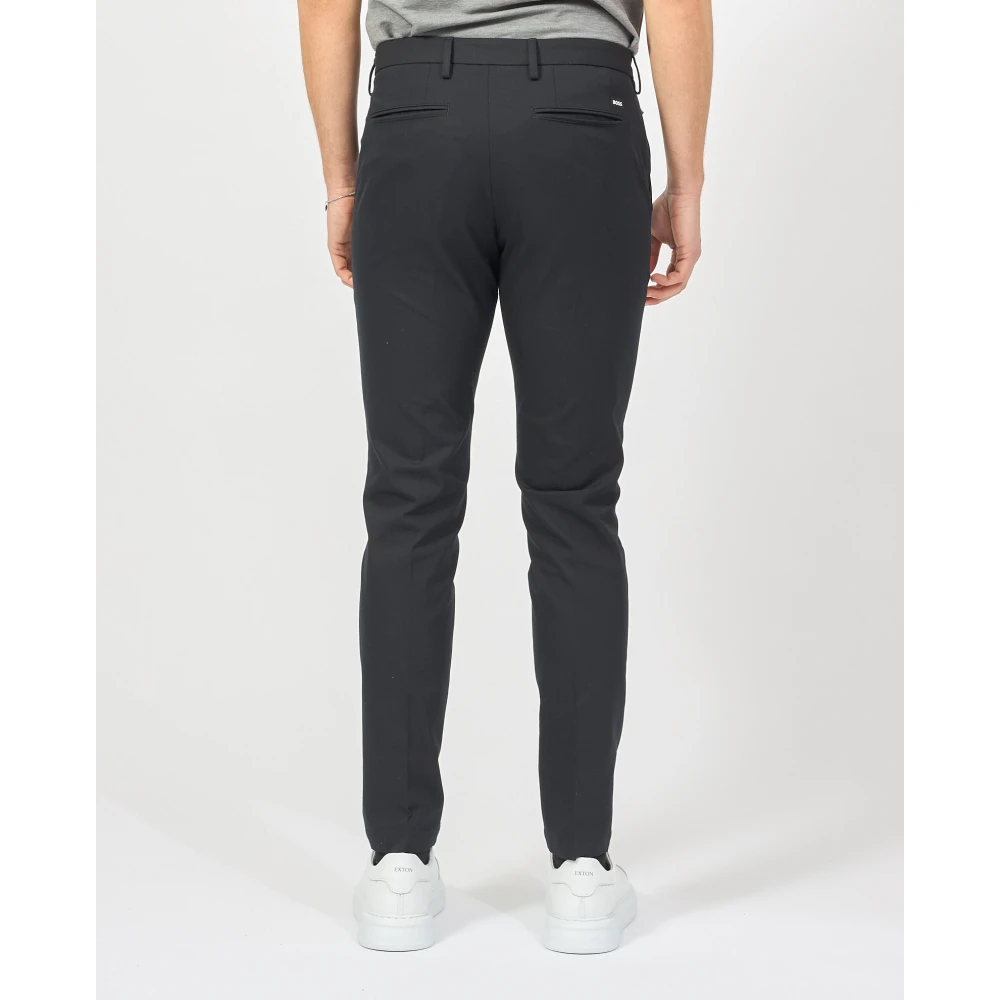 Hugo Boss Slim Fit Zwarte Broek Kaito Stijl Black Heren
