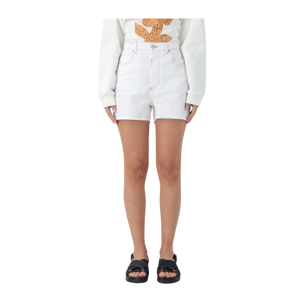 Marni Witte Denim Shorts White Dames